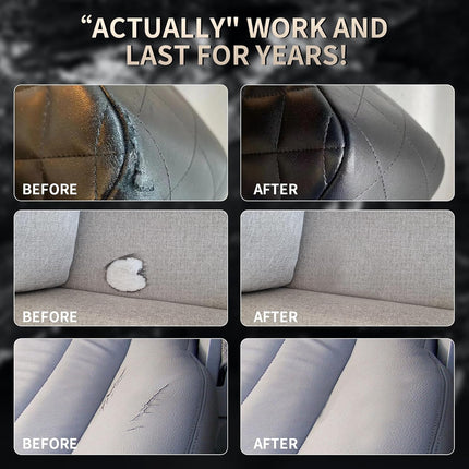 Advanced Leather Repair Gel for Car Seats, Couches and Jackets - Black
