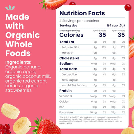Mixed Red Berry Organic Plant-Based Smoothie Melts, 6 Resealable Bags