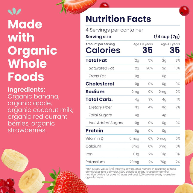 Mixed Red Berry Organic Plant-Based Smoothie Melts, 6 Resealable Bags