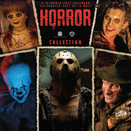 SourceToHome FuenteACasa 2027 Horror Collection (Bilingual French) Wall Calendar (English and — Home & Lifestyle