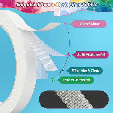2 Rolls Double-Sided No-Sew Fabric Hem Tape