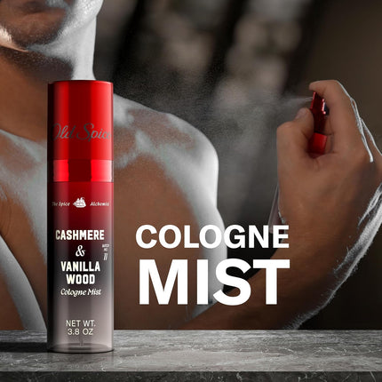 Cashmere + Vanilla Wood Cologne Mist for Men, 3.8 oz