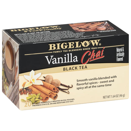 Vanilla Chai Black Tea Bags, 20 Count (Pack of 6)