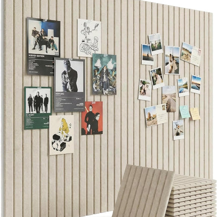 12-Pack Felt Bulletin Board Tiles, 48" x 36", Oatmeal