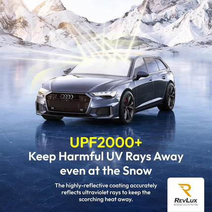 DriveForge ForjaRuta RevLux Car Windshield Sun Shade SUV & Sedan – UPF 2000+ Sun Protection & — Auto & Moto