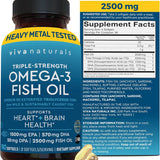 Triple Strength Omega-3 Fish Oil 2500mg with EPA & DHA