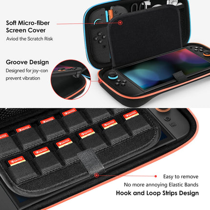 Black Hard Shell Carrying Case for 2025 Handheld Gaming Console