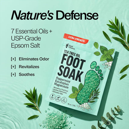 Tea Tree Oil Foot Soak with Epsom Salt, 16 oz