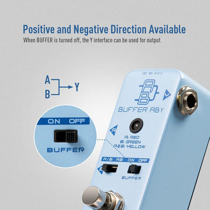 SourceToHome FuenteACasa SONICAKE ABY Guitar Pedal, Mini AB Switcher with Buffer Switch — Home & Lifestyle