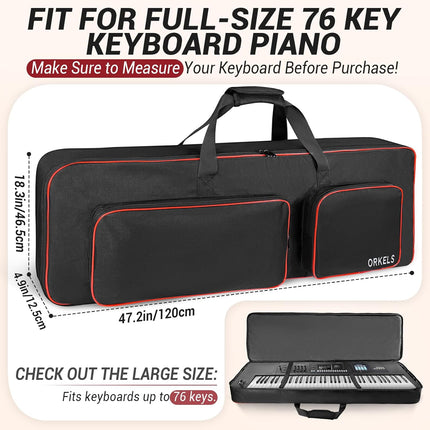 76-Key Keyboard Case with 10mm Padding