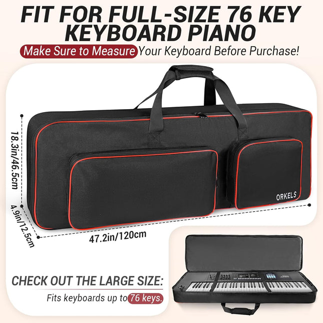 76-Key Keyboard Case with 10mm Padding
