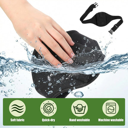 8 Pcs Mic Belt, Black Wireless Mic Pack Belt with Anti Dropping Strap Adjustable Neoprene Belts Waistband Bag