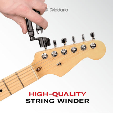 Pro Guitar String Winder, Cutter & Bridge Pin Puller - Black