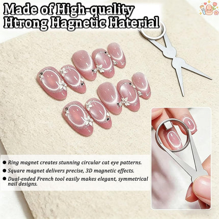 New Ring-Shaped Cat Eye Magnet for Nails, Hollow Cat Eye Magnet — Pet Supplies