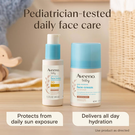 Baby Daily Moisture Face Lotion & Mineral Sunscreen SPF 30, Fragrance-Free, 1.5 fl. oz