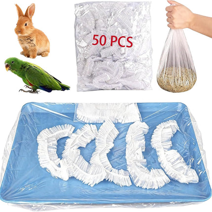 50 Pcs Leak-Proof Bird Cage and Small Animal Liners