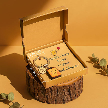Cute Toast Keychain for Girls - New Beginnings Gift