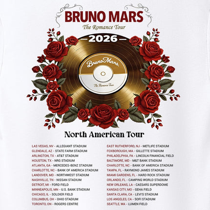 SourceToHome FuenteACasa North America Romantic Tour 2026 Tshirt, RNB Fans Graphic Shirt — Home & Lifestyle
