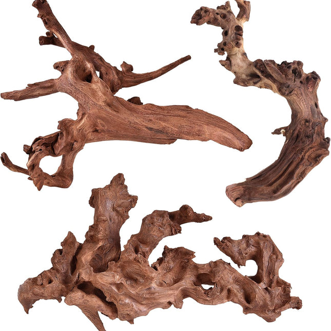 Natural Coral Driftwood Branches for Aquarium and Reptile Decor, 6-10 in., 3 Pieces