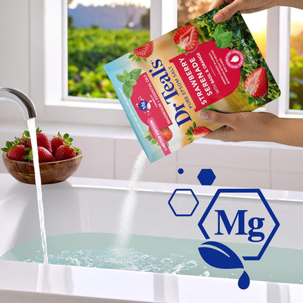 Epsom Salt Magnesium Soak, Strawberry with Basil & Orange, 3 lbs