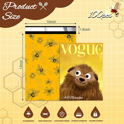 10x13 Inch Waterproof Poly Mailers, 100 Pack