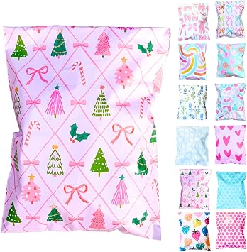 14.5x19 Colorful Strawberry Poly Mailer Bags, 50 Pack