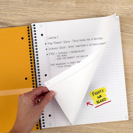 Spiral Notebook + Study App, 1 Subject, College Ruled, 8.5 x 11, 100 Sheets, Blue