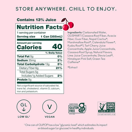 HomeChef ChefDelHogar OLIPOP Prebiotic Soda Pop, Cherry Cola, Pantry Pack Packed with Prebiotics — Kitchen & Home