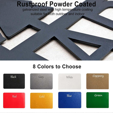 Metal Modern House Numbers for Outside Address Signs