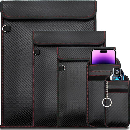 5 Pack Faraday Bags for Phones, Keys, Tablets & Laptops