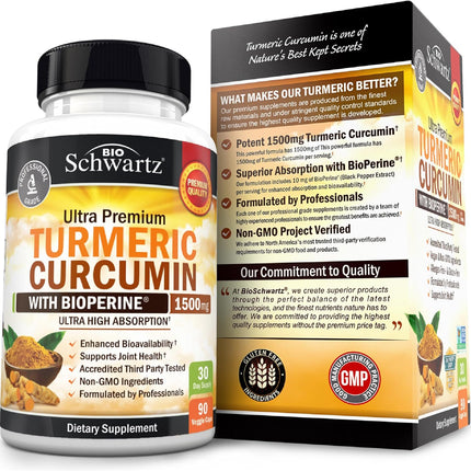 BioSchwartz Turmeric Curcumin 1500mg Joint Support