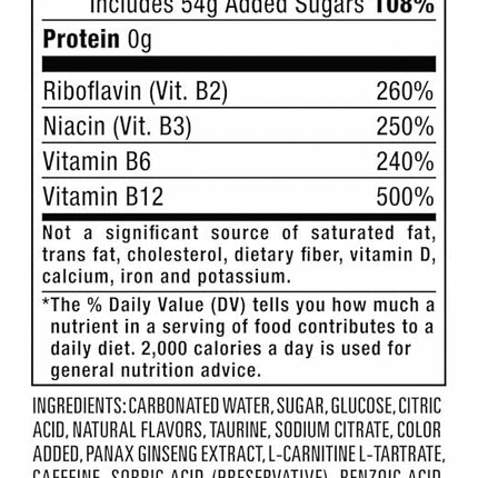 Green Original Energy Drink, 16 Ounce Cans, Pack of 15