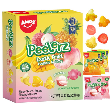 Peelable Exotic Fruit Gummy Candy - 5 Fruit Flavors, 8.47 oz