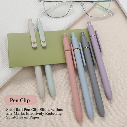 6-Piece 0.7mm Fine Point Black Ink Gel Pen Set