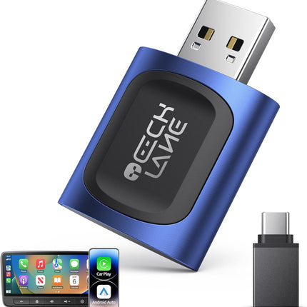2026 Upgraded 2-in-1 Wireless Car Adapter with USB-C/A