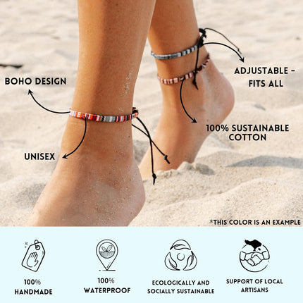 ZenPulse PulsoZen Made by Nami Surfer Anklet for Men and Women Waterproof and Adjustable — Health & Wellness