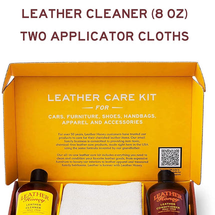 Complete Leather Care Kit with Cleaner, Conditioner and 2 Cloths