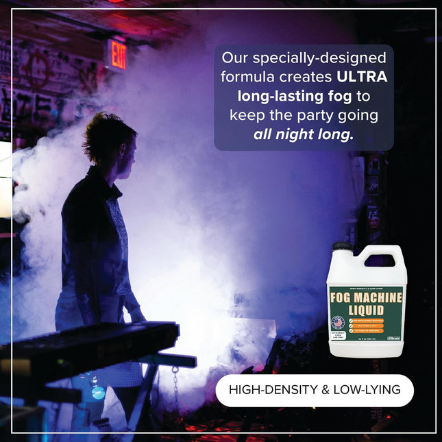 Fog Machine Liquid - 32 oz High-Density Water-Based Fog Fluid