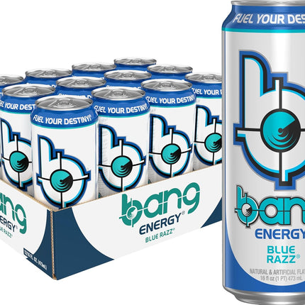SourceToHome FuenteACasa Bang Energy Blue Razz, Sugar-Free Energy Drink, 16-Ounce — Home & Lifestyle