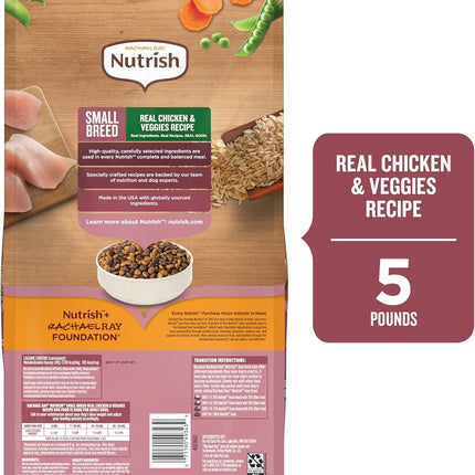Small Breed Dry Dog Food, Real Chicken & Veggies Recipe, 5 lb Bag