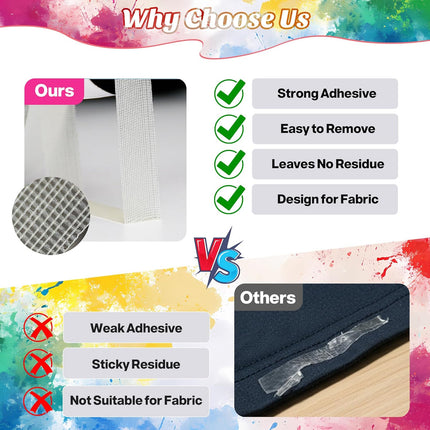2 Rolls Double-Sided No-Sew Fabric Hem Tape
