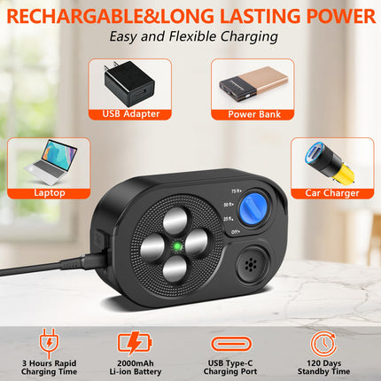 MODUS 2026 Anti Barking Device rechargeable bark box in use with dog outdoor