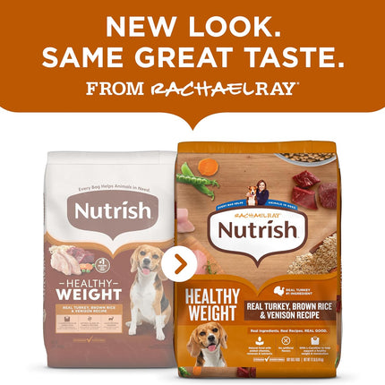 Healthy Weight Adult Dry Dog Food with Real Turkey, Brown Rice & Venison Recipe, 12 lb Bag