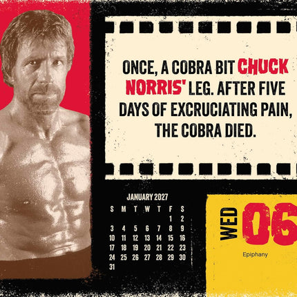 2027 Chuck Norris Day-at-a-Time Calendar