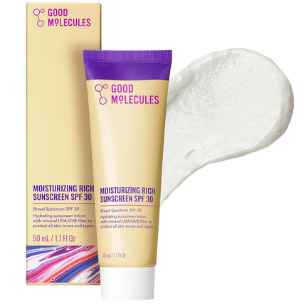 Moisturizing Rich Sunscreen SPF 30 Mineral Zinc Oxide Face Sunscreen
