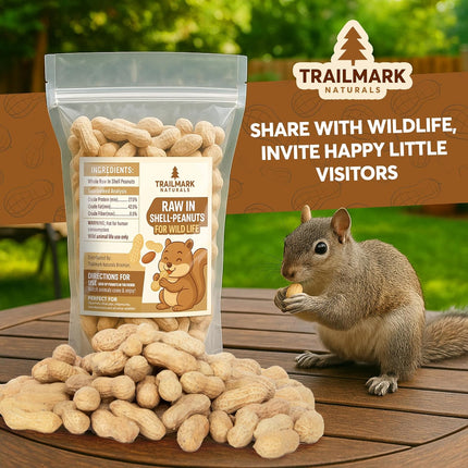 3 lb Raw In-Shell Peanuts for Squirrels, Birds and Wildlife
