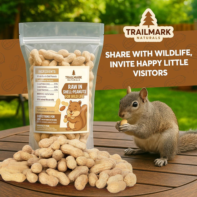 3 lb Raw In-Shell Peanuts for Squirrels, Birds and Wildlife