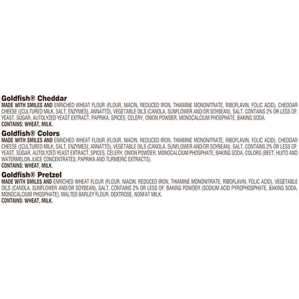 Big Smiles Variety Pack Crackers with Cheddar, Colors, and Pretzels, 30 Snack Packs