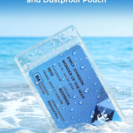 Cruise Lanyard 5 Pack with Waterproof ID Badge Holders