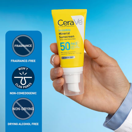 Invisible Mineral Face Sunscreen SPF 50, Travel Size 1.62 oz